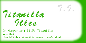 titanilla illes business card